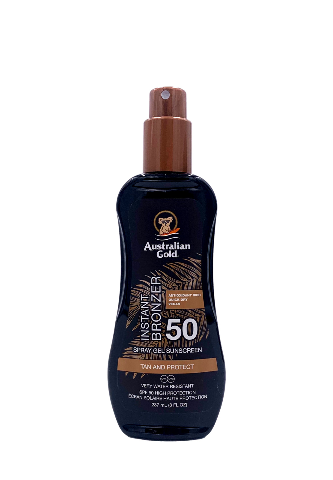 AUSTRALIAN GOLD SPRAY GEL SPF50 CON BRONZER 237ML