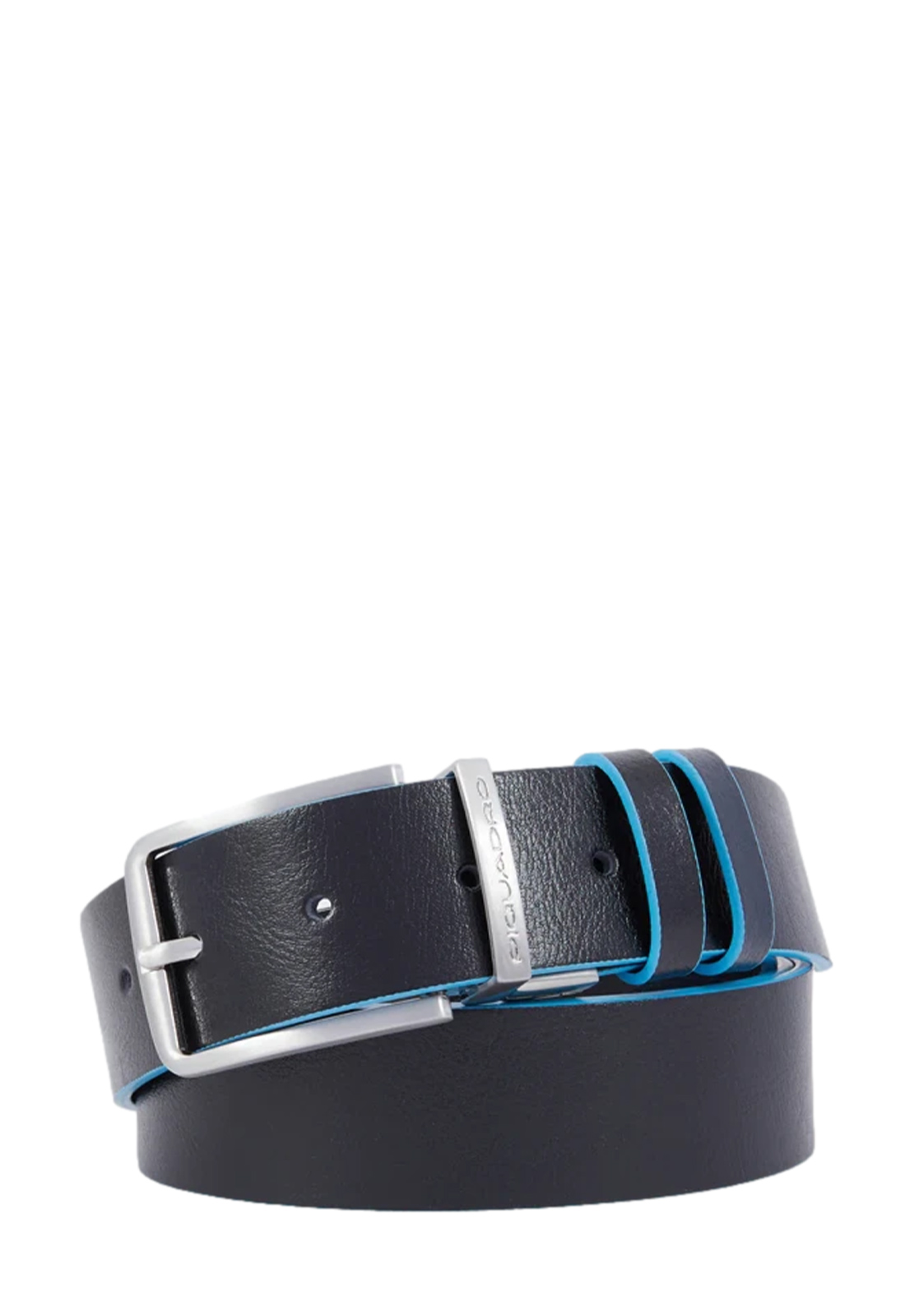 PIQUADRO CINTURA IN PELLE REVERSIBILE BLUE SQUARE