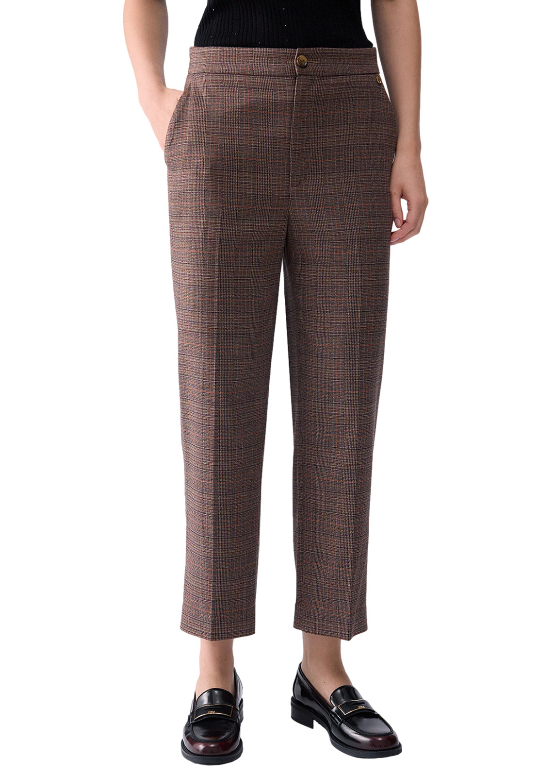 LIU JO PANTALONI SIGARETTA TARTAN