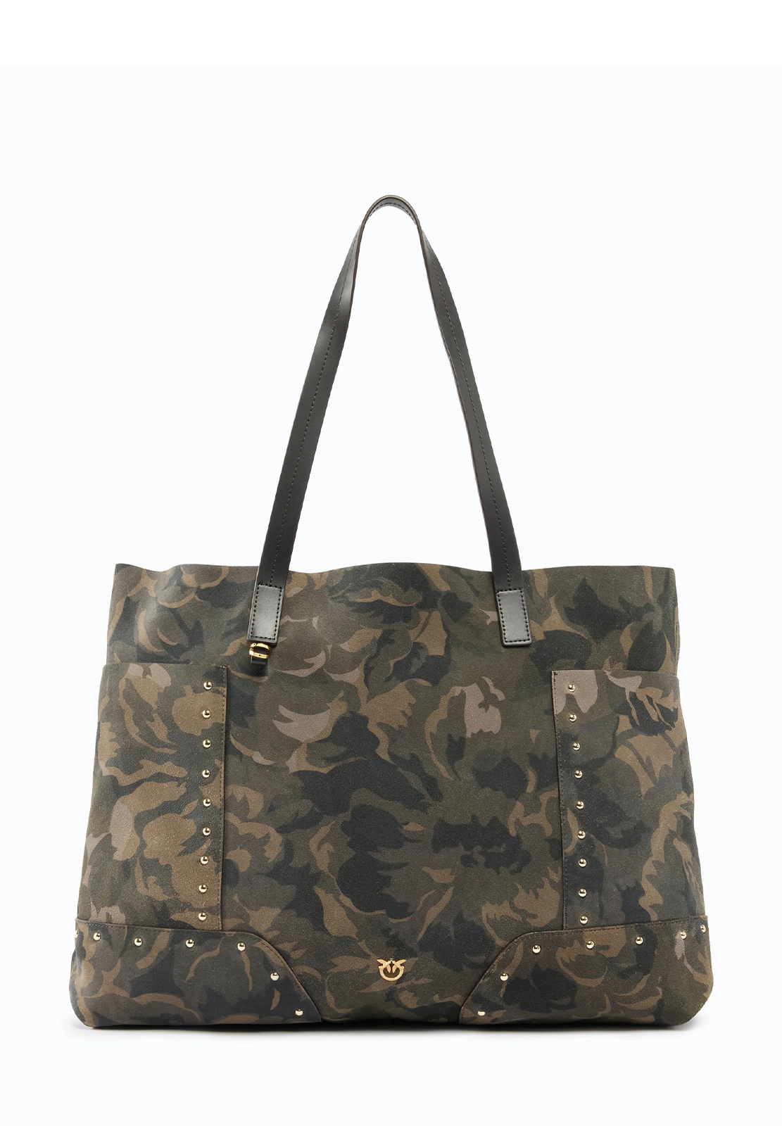 PINKO SHOPPER IN SUEDE CAMOUFLAGE