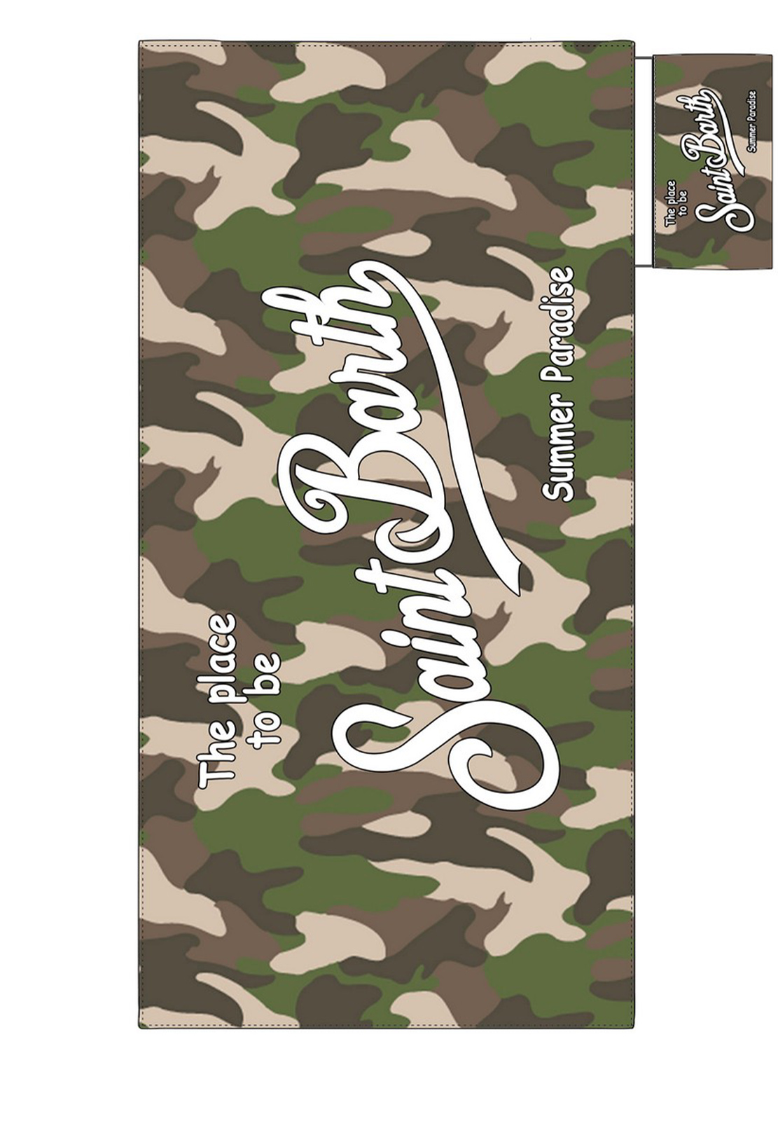 SAINT BARTH TELO MARE IN MICROFIBRA CAMOUFLAGE