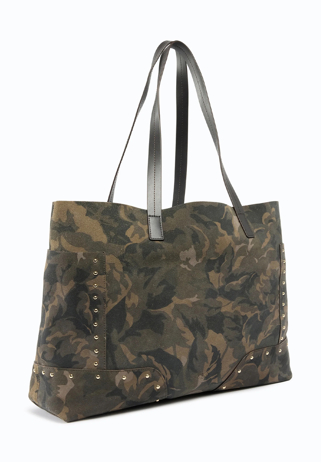 PINKO SHOPPER IN SUEDE CAMOUFLAGE