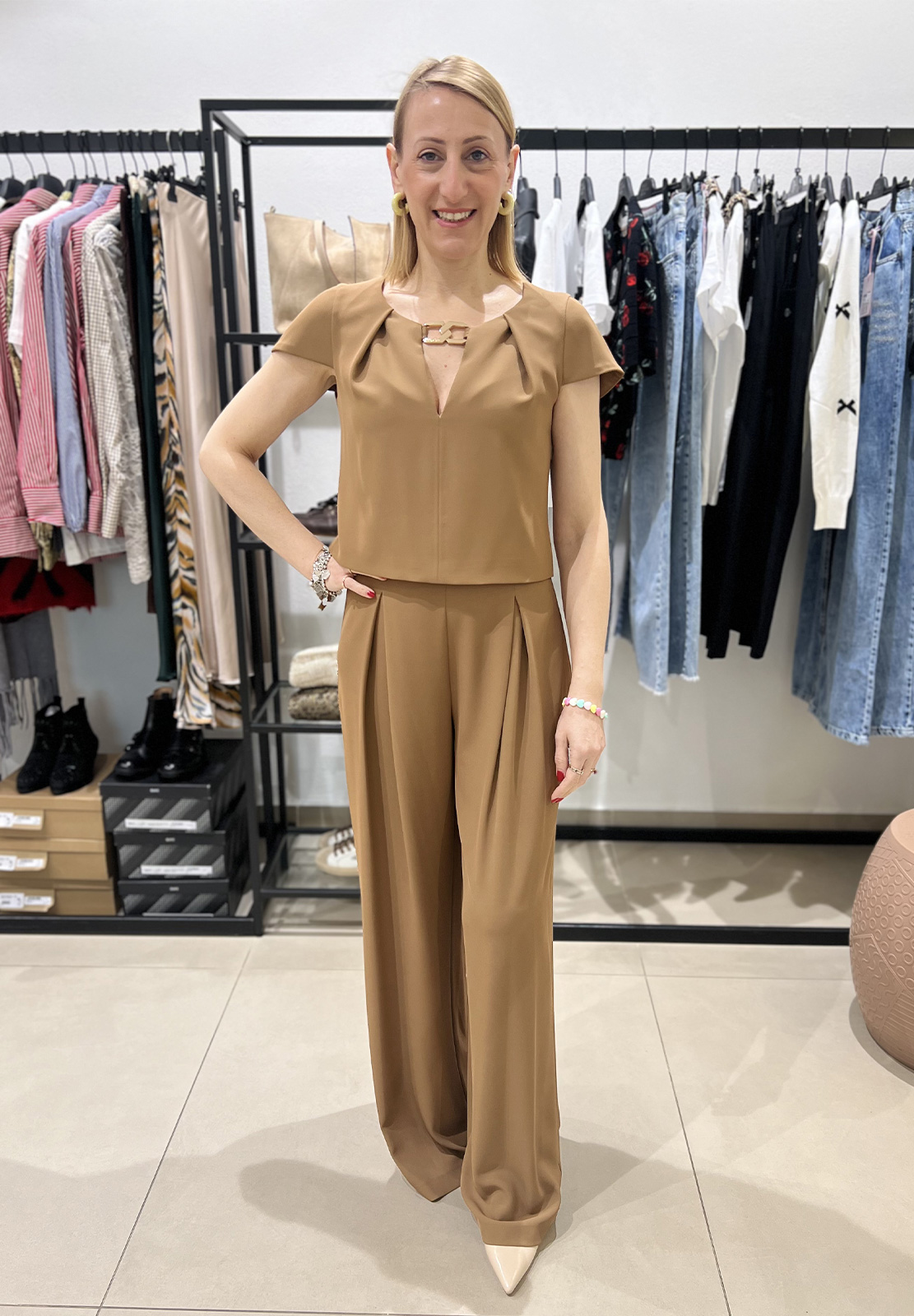 RELISH PANTALONI ROJER PALAZZO