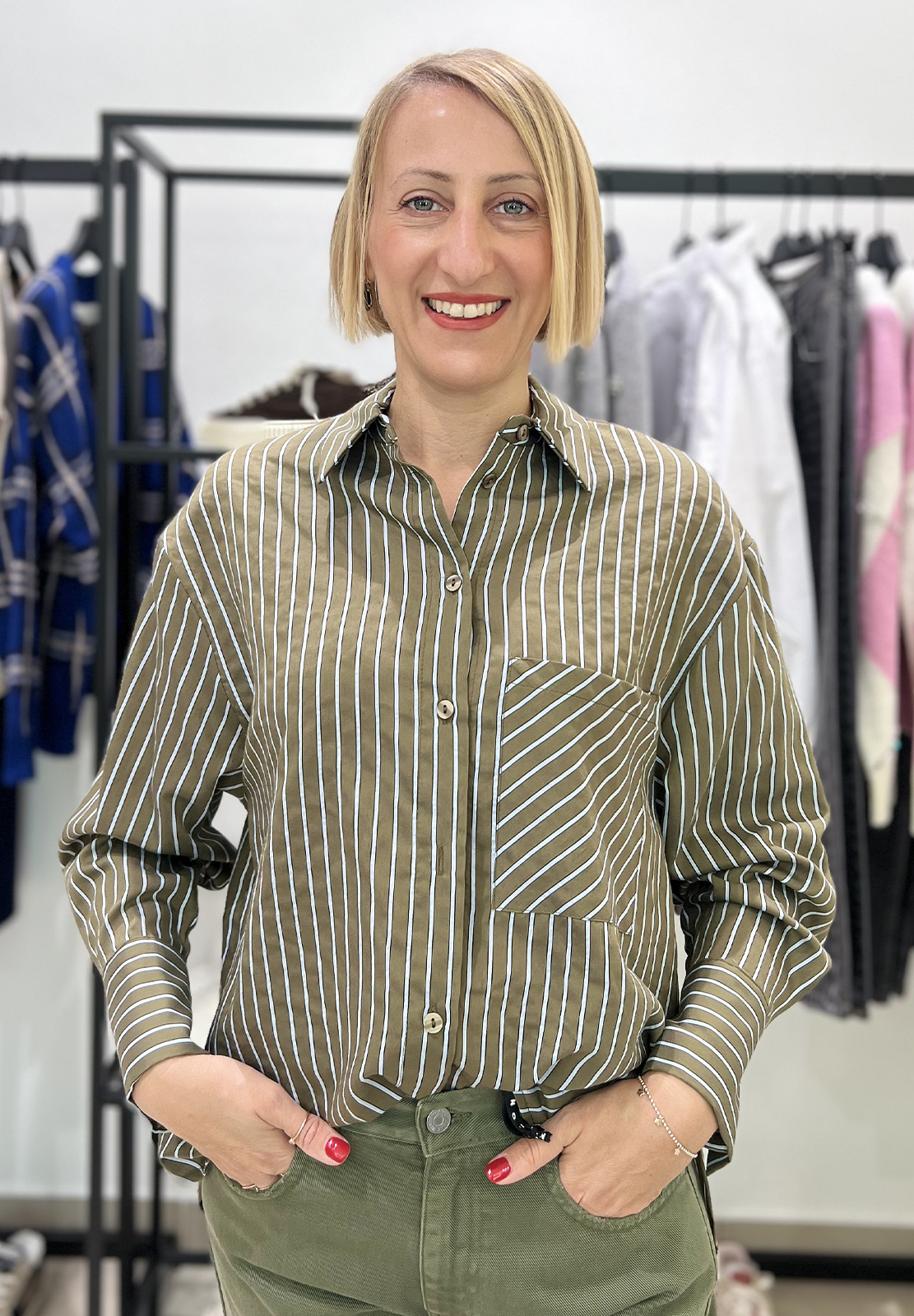 HAVEONE CAMICIA CON RIGHE SOTTILI