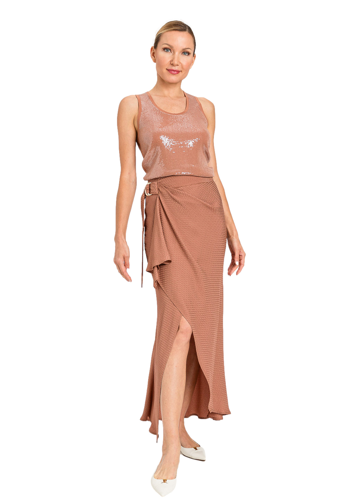 TWINSET TOP IN MAGLIA CON RICAMO PAILLETTES