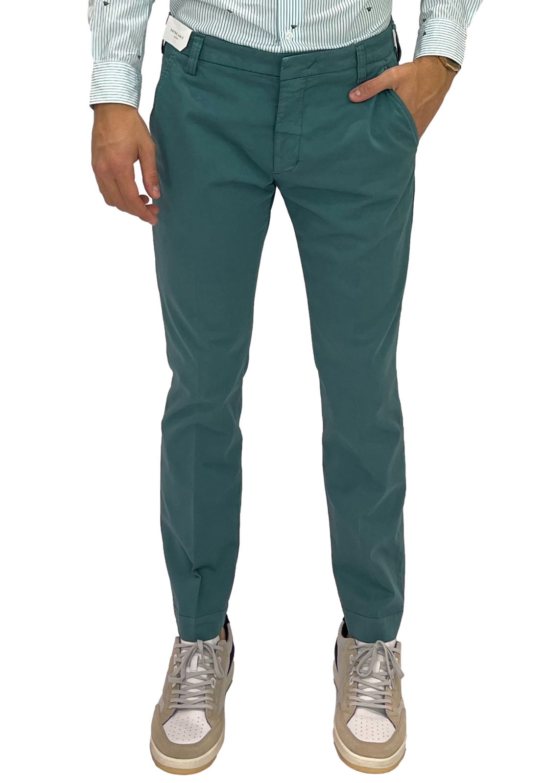 ENTRE AMIS PANTALONE TK AMERICA CORTO IN COTONE