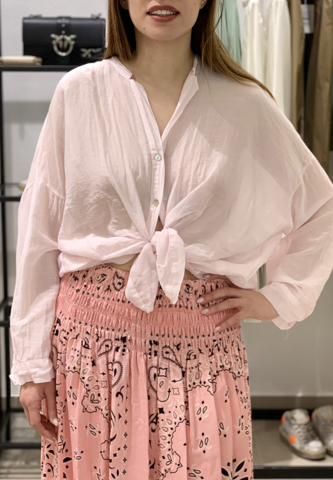 TENSIONE IN CAMICIA IN MISTO SETA