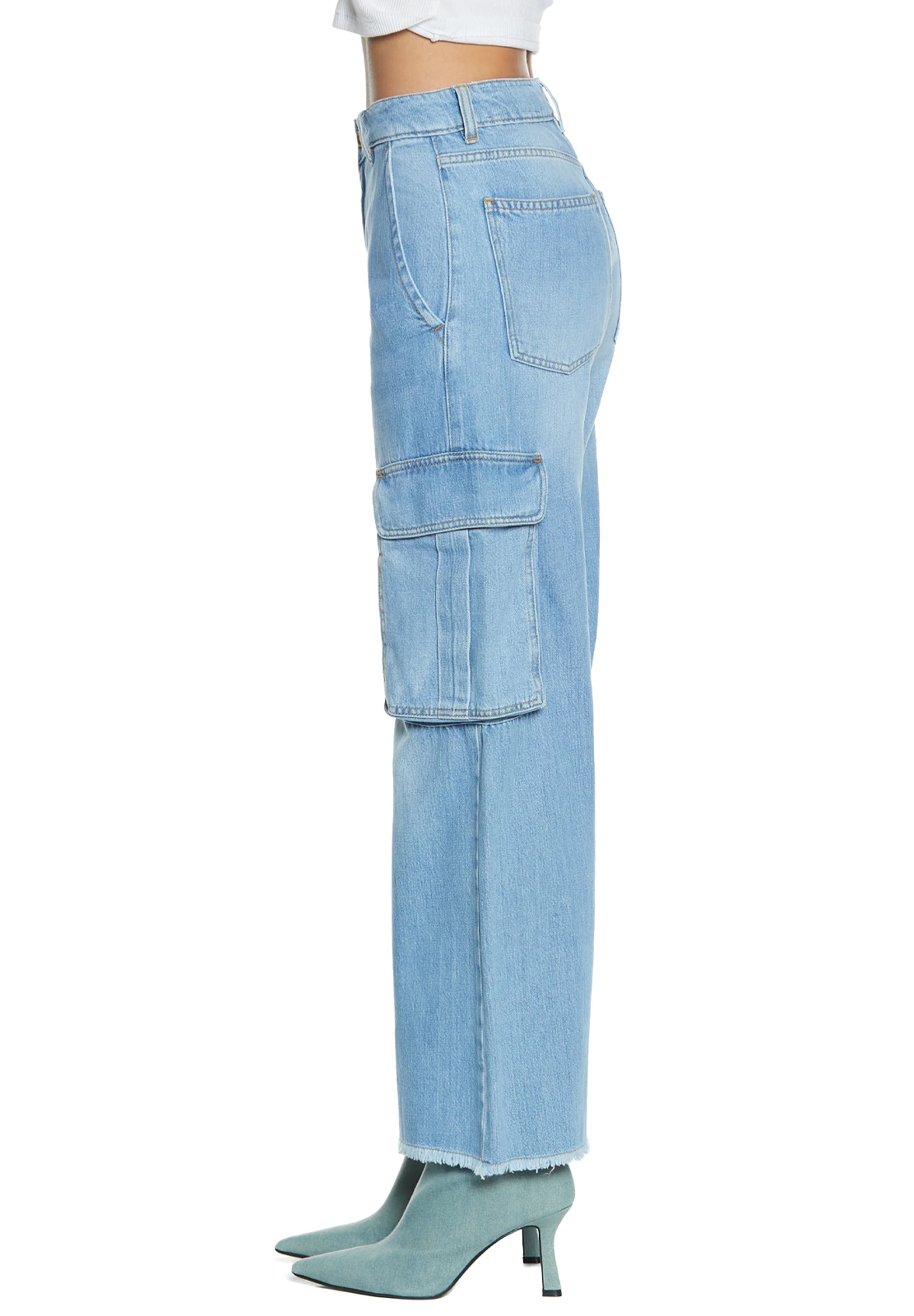 RELISH JEANS  TYRA VITA ALTA FONDO SFRANGIATO
