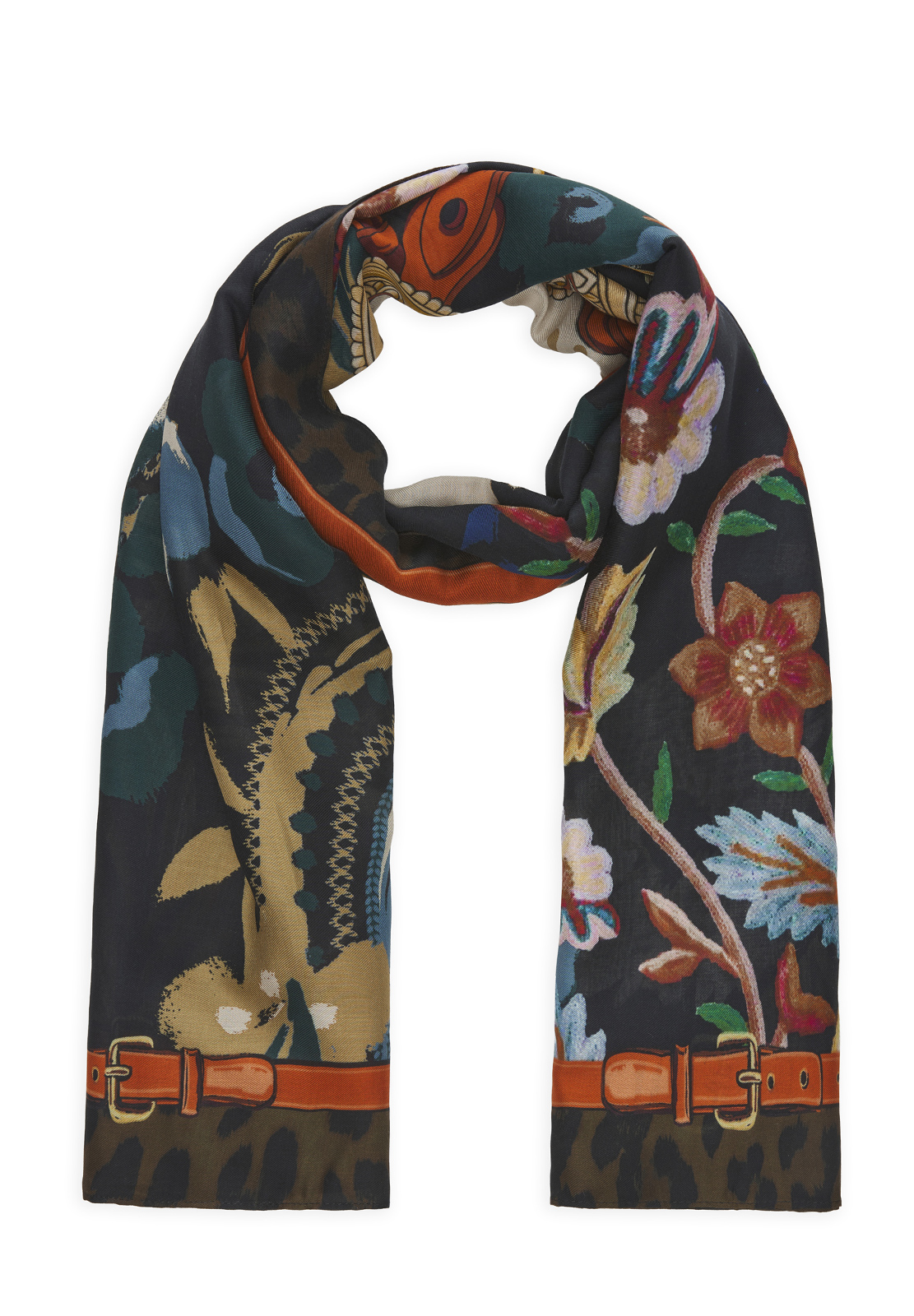 CODELLO SCIARPA AUTUMN FLOWERS 100X180CM