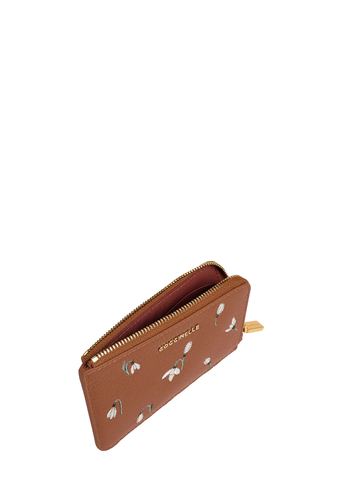 COCCINELLE PORTACARTE CON ZIP E RICAMI