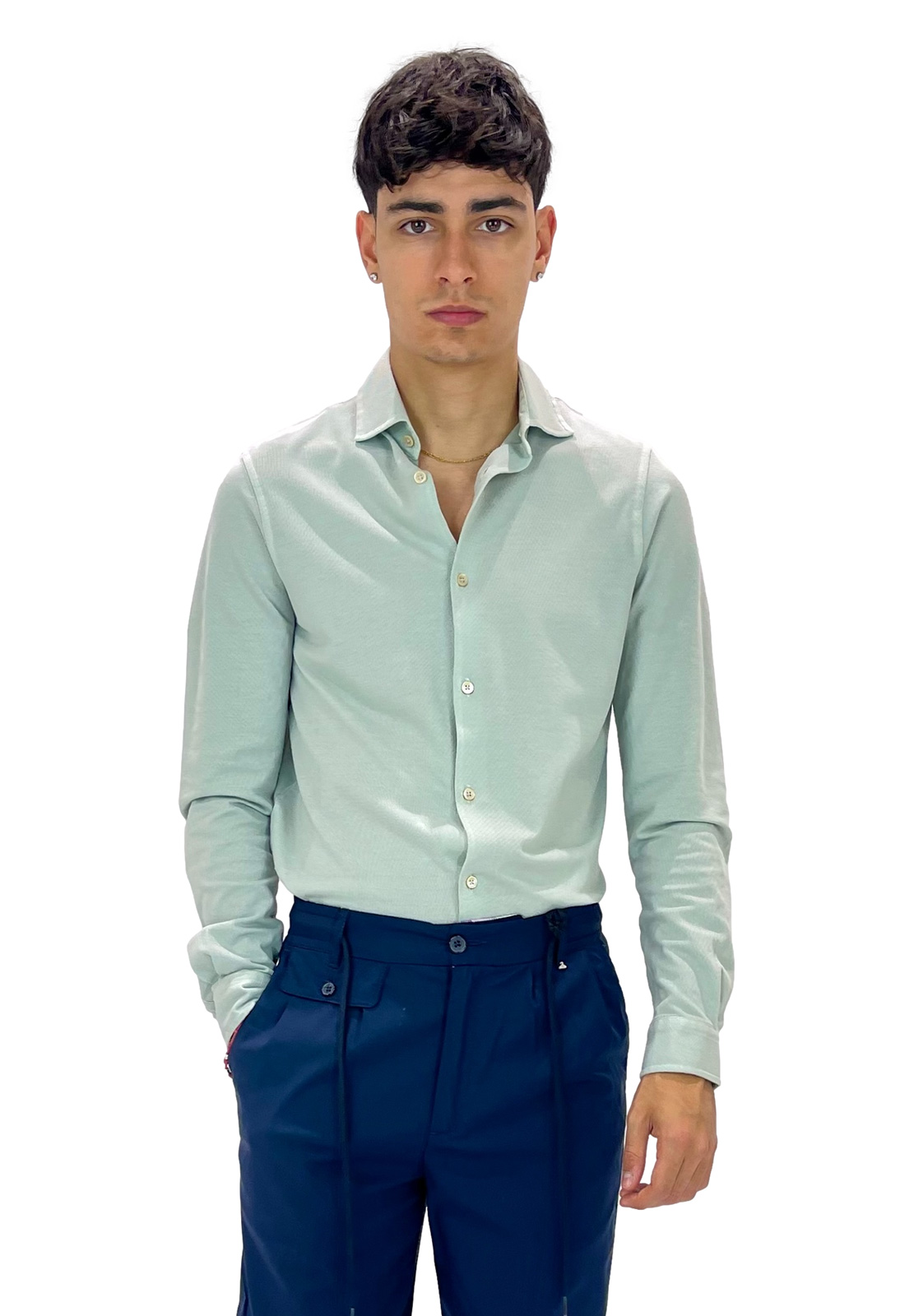 FILIPPO DE LAURENTIIS CAMICIA MANICHE LUNGHE IN COTONE