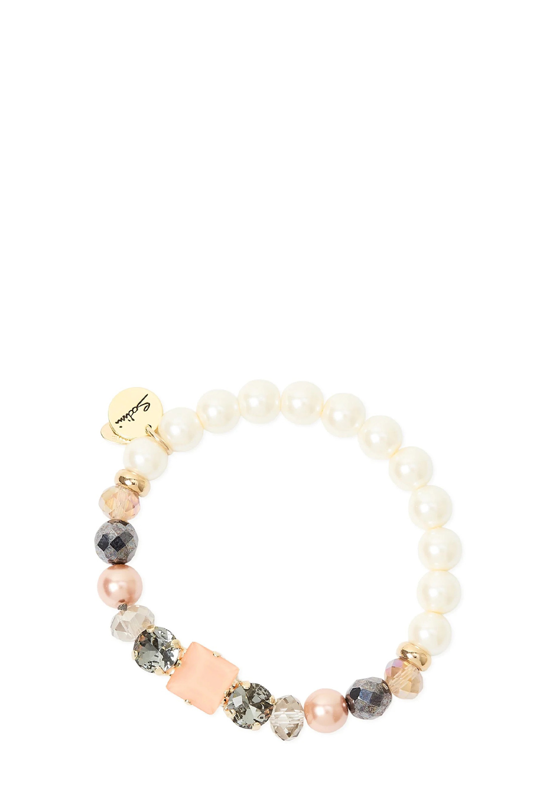 SODINI BRACCIALE ELASTICO CRISTALLI E PERLE HERA