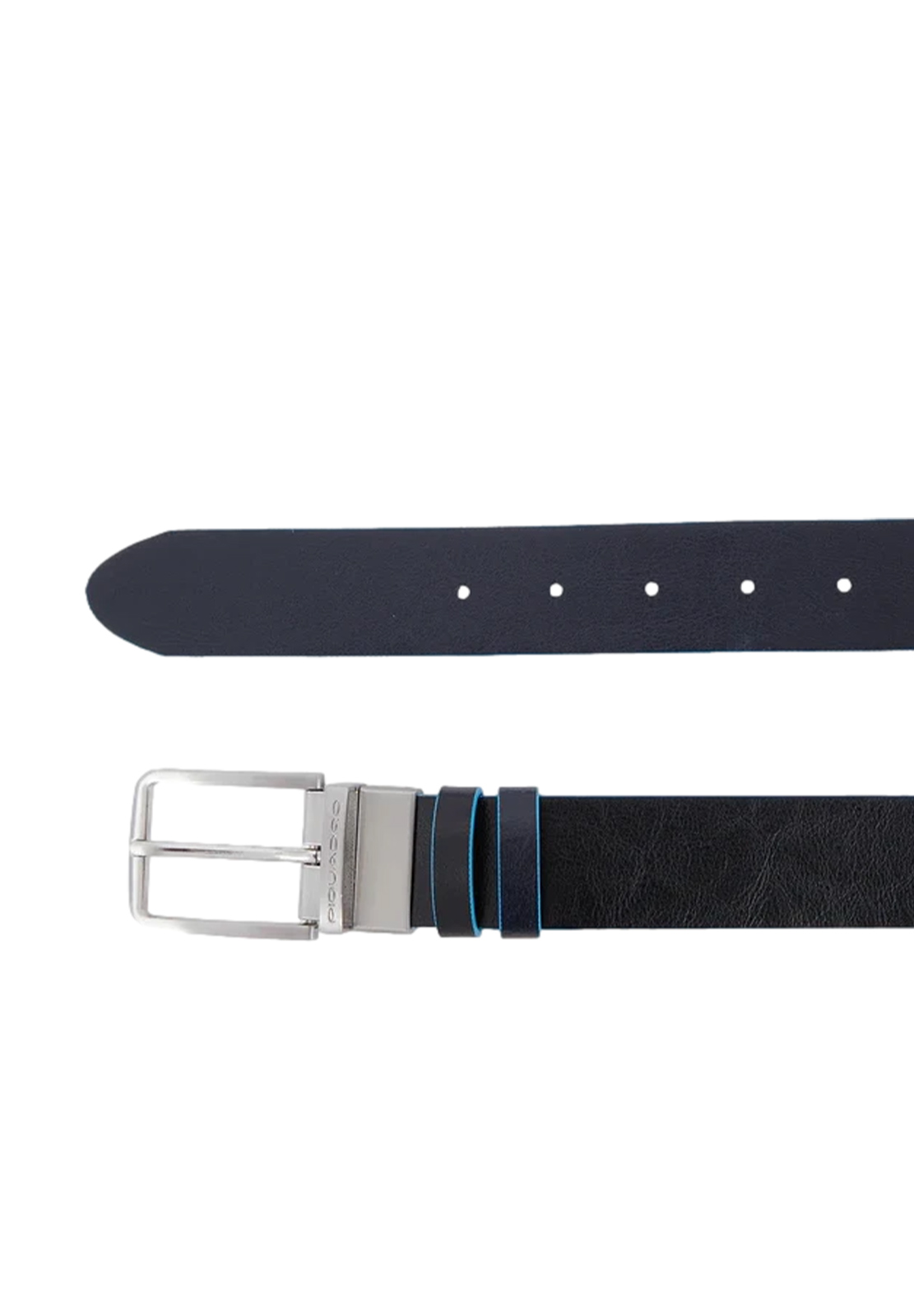 PIQUADRO CINTURA IN PELLE REVERSIBILE BLUE SQUARE