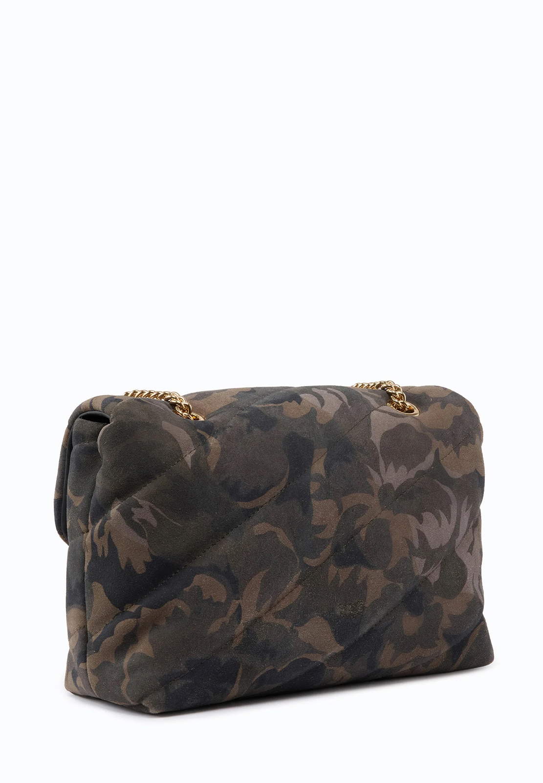 PINKO BORSA LOVE PUFF CLASSIC SUEDE CAMOUFLAGE