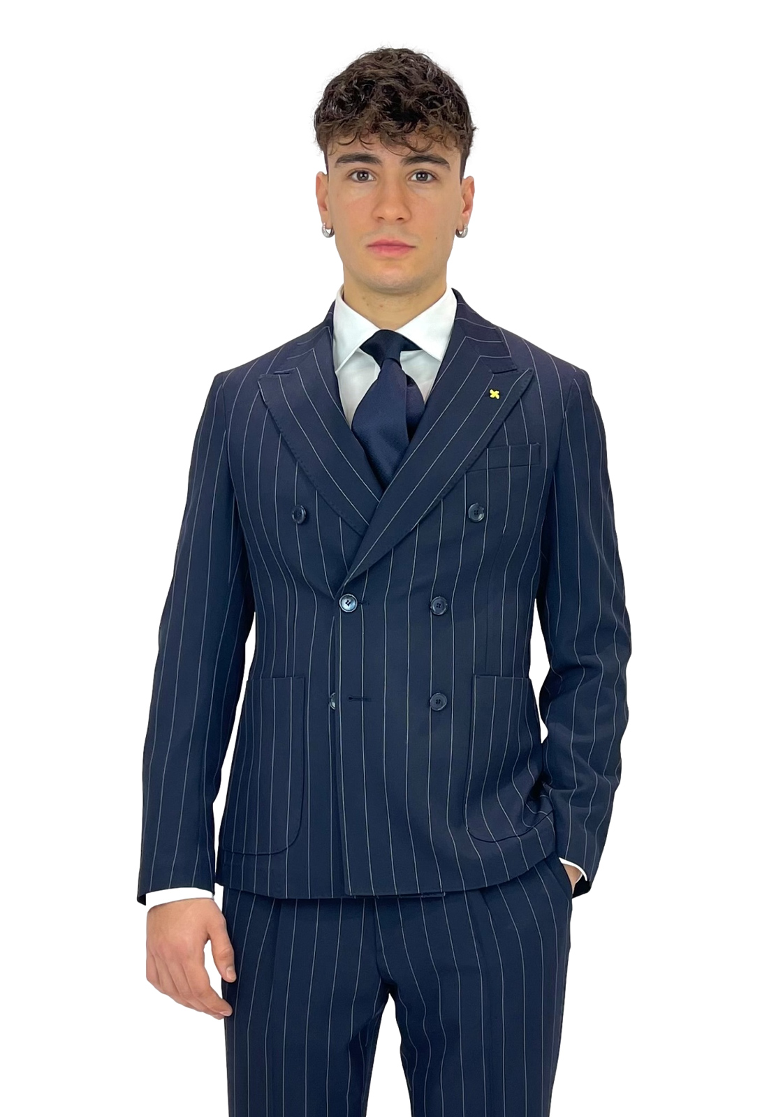 ALESSANDRO GILLES ABITO DOPPIOPETTO RIGATO