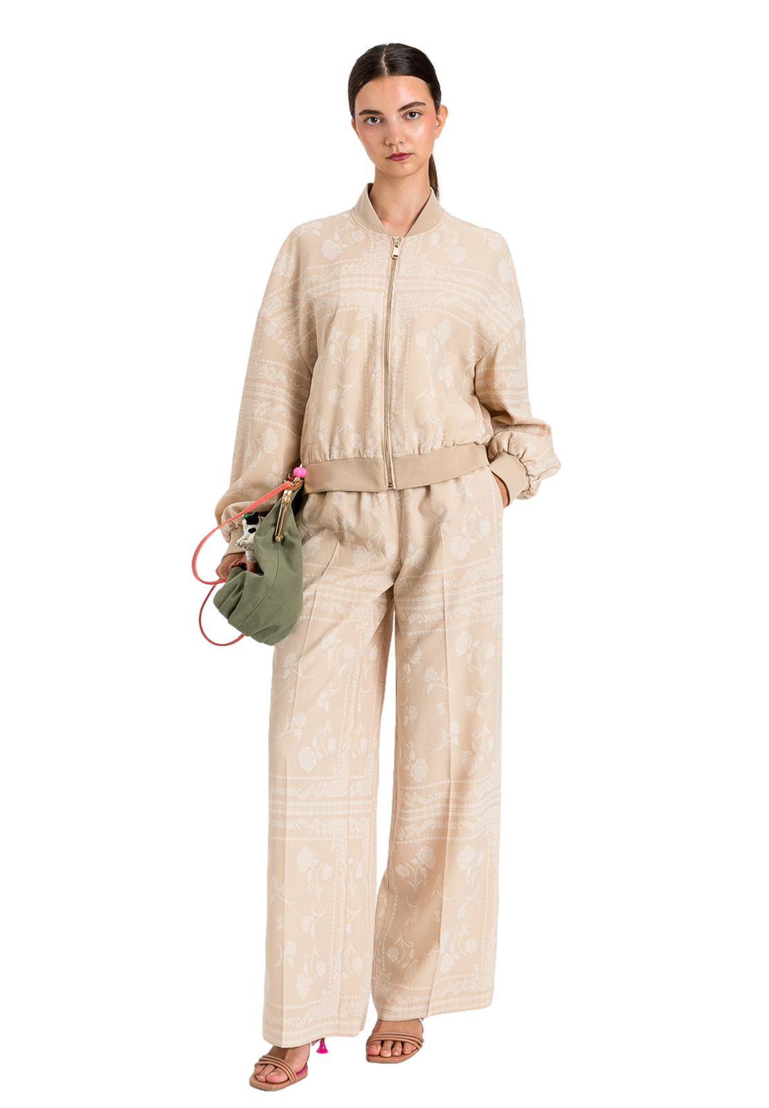 TWINSET ACTITUDE PANTALONI STAMPA BANDANA CON ELASTICO