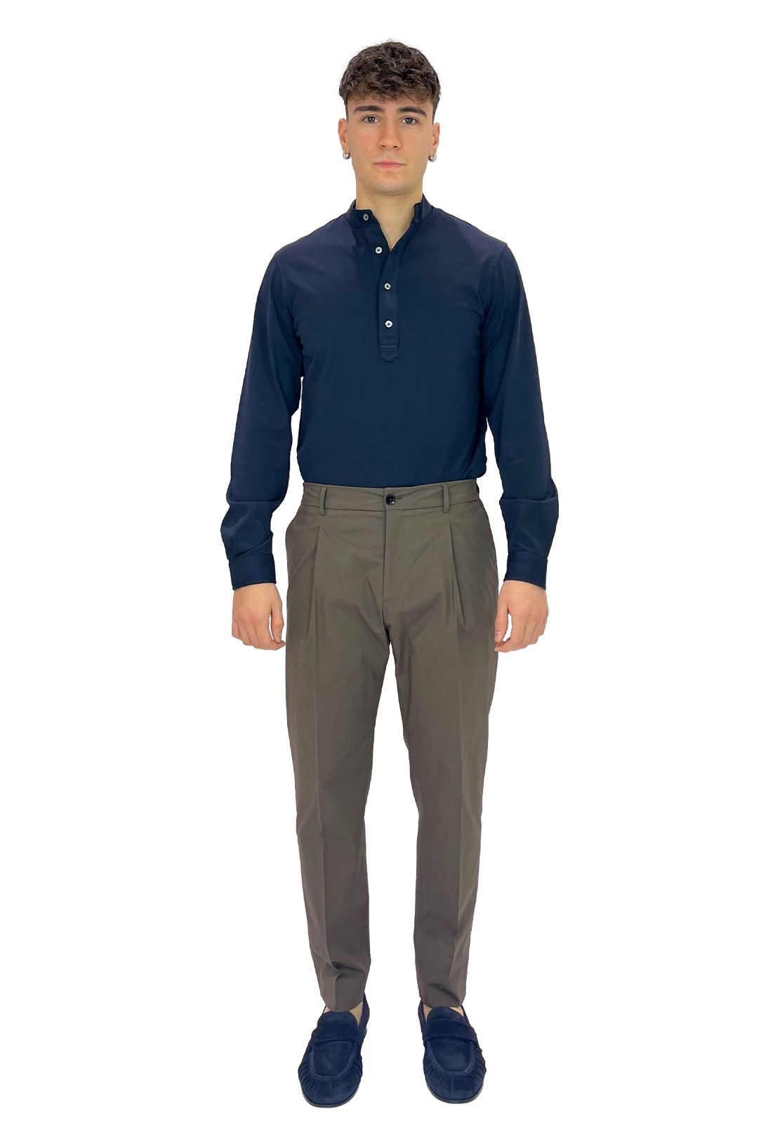 FILIPPO DE LAURENTIIS CAMICIA COREANA IN JERSEY