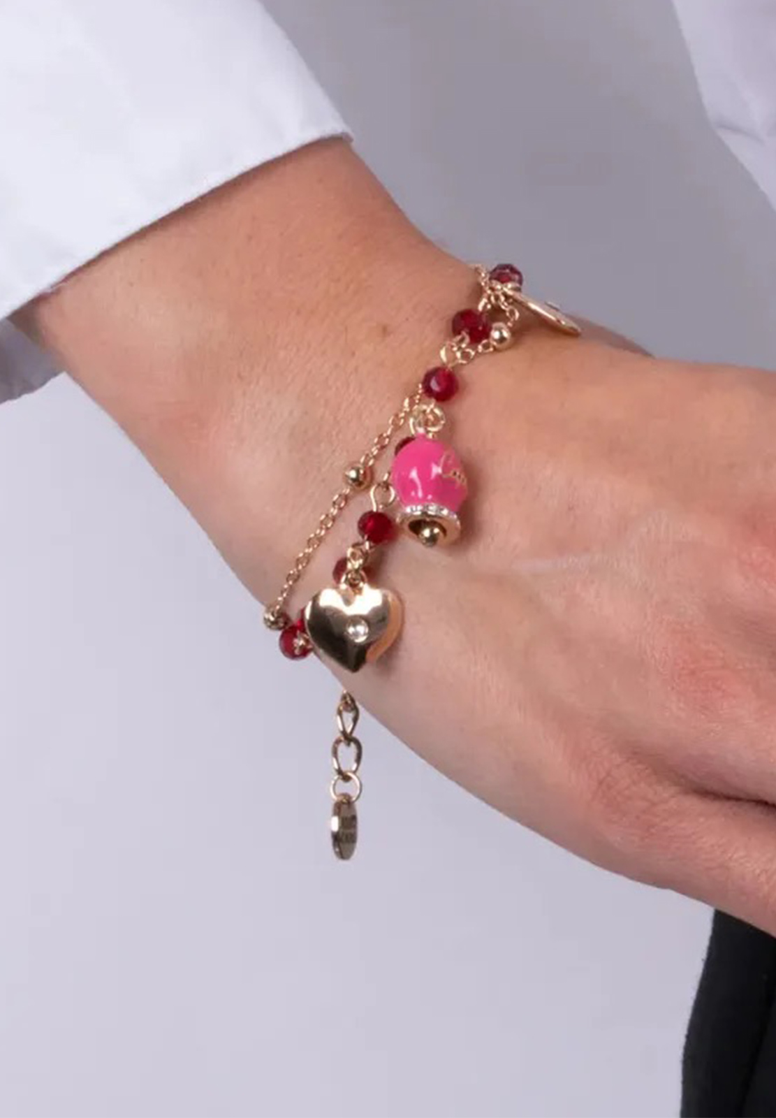 AMO CAPRI BRACCIALE 2 FILI CAMPANA FUXIA