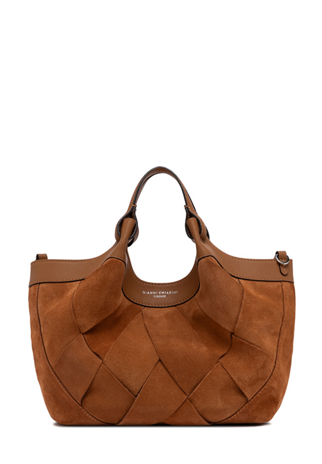 GIANNI CHIARINI BORSA INTRECCIATA IN CAMOSCIO DUA