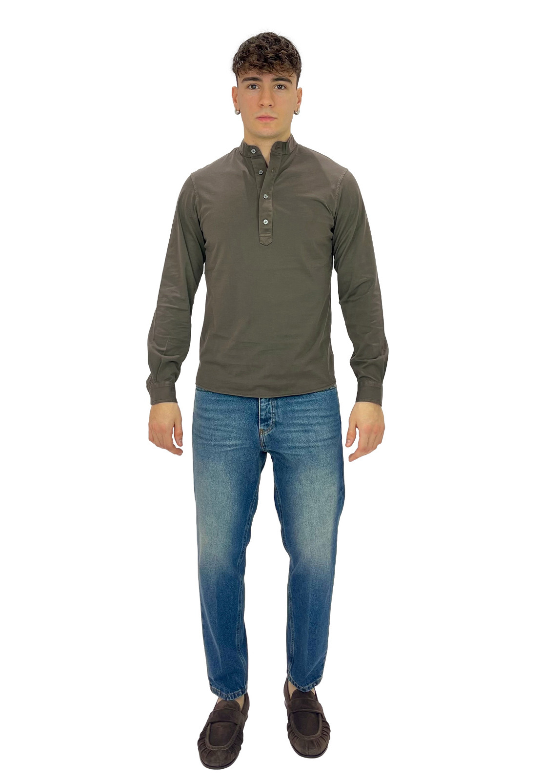 FILIPPO DE LAURENTIIS CAMICIA COREANA IN JERSEY