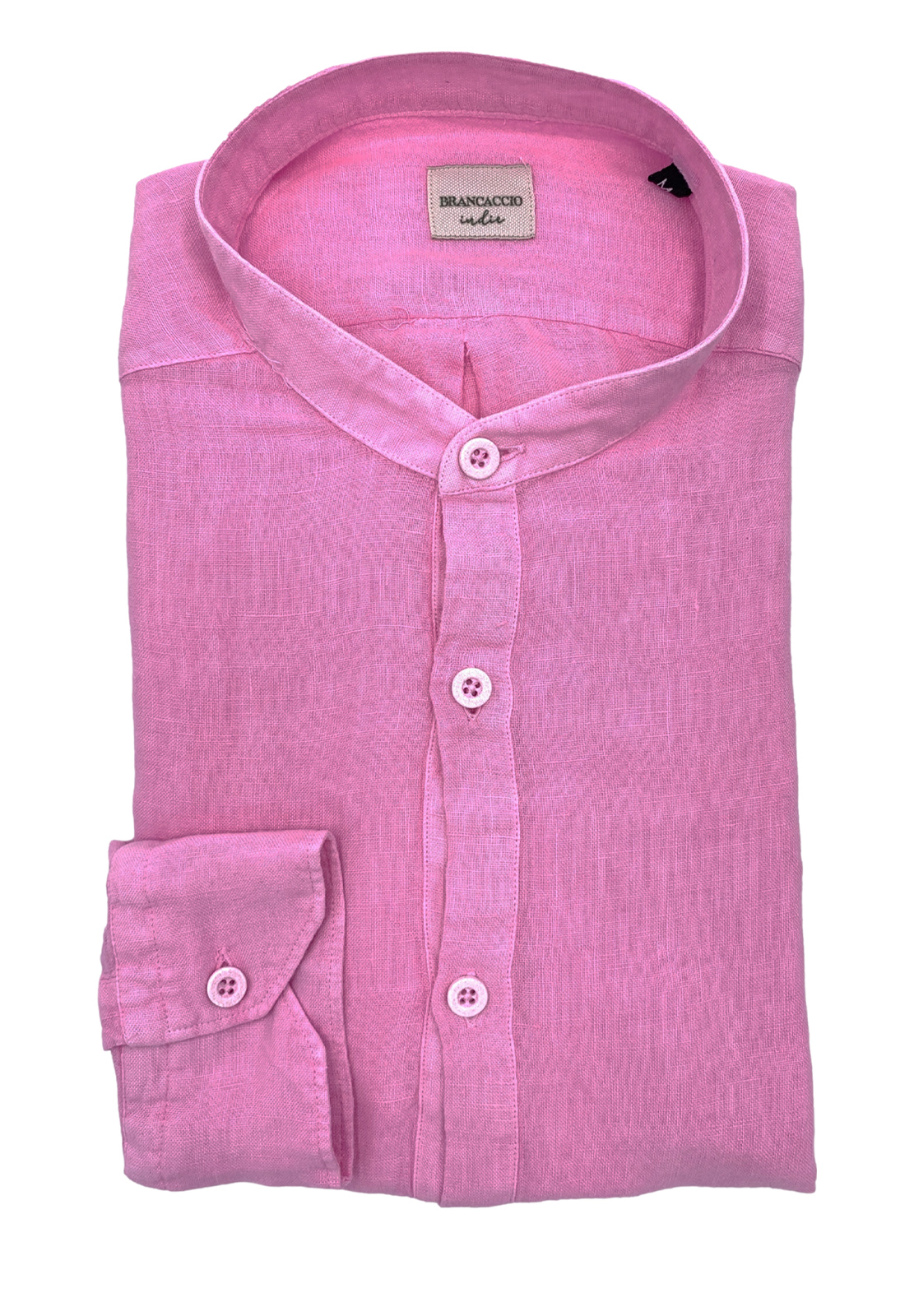 BRANCACCIO POLOCAMICIA TINTA UNITA IN LINO