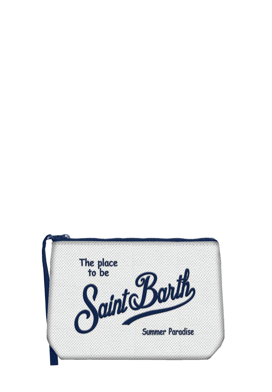 SAINT BARTH POCHETTE ALINE IN PIQUET CON PROFILI A CONTRASTO
