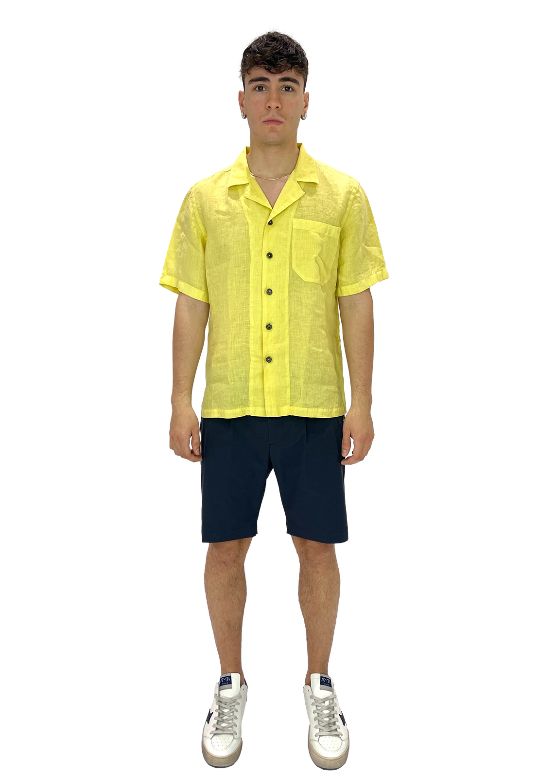 MASTRICAMICIAI CAMICIA MANICA CORTA 100% LINO
