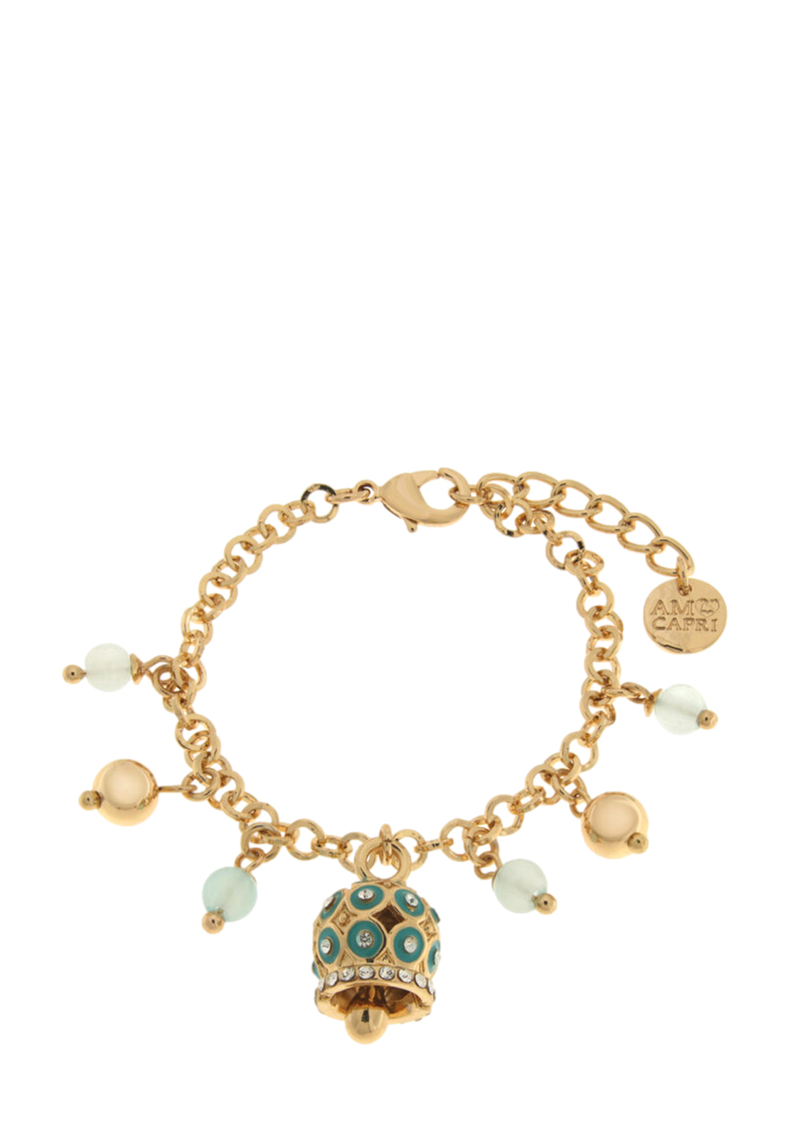 AMO CAPRI BRACCIALE CAMPANA CERCHI E SFERE PENDENTI