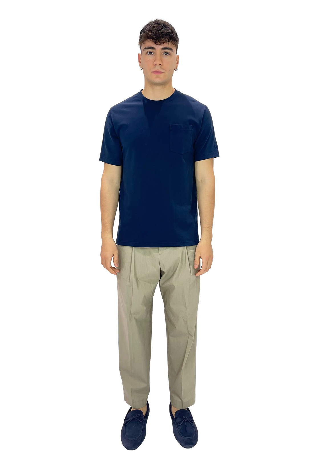 SAINT BARTH T-SHIRT CON TASCHINO IN PIQUET DI COTONE