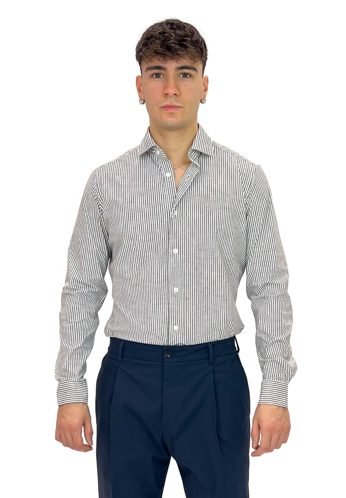 BRANCACCIO CAMICIA NO STIRO A RIGHE