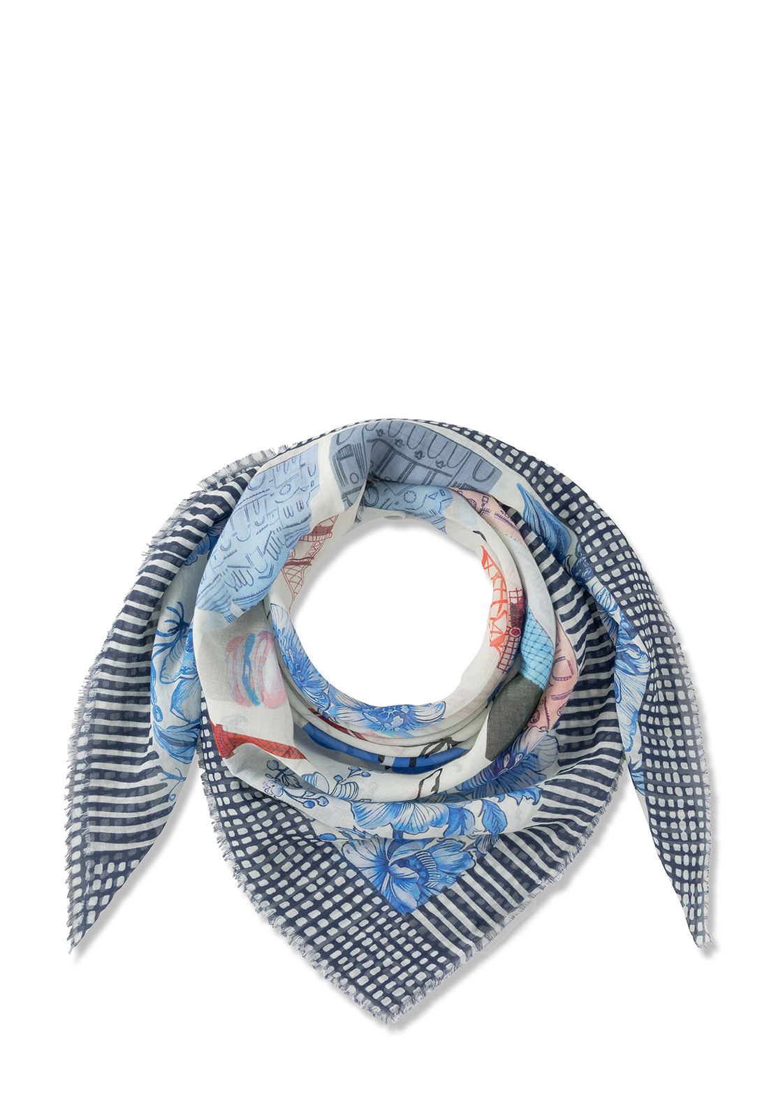 CODELLO SCIARPA STAMPA PARIS 120X120CM