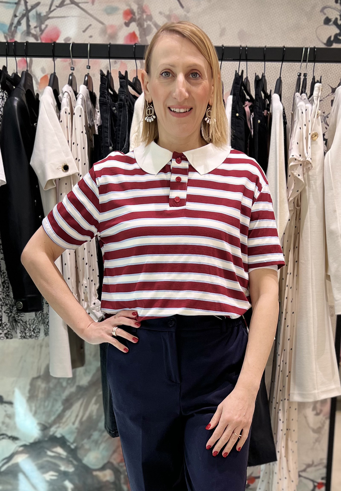 KIKISIX POLO CROPPED CON SPACCHI