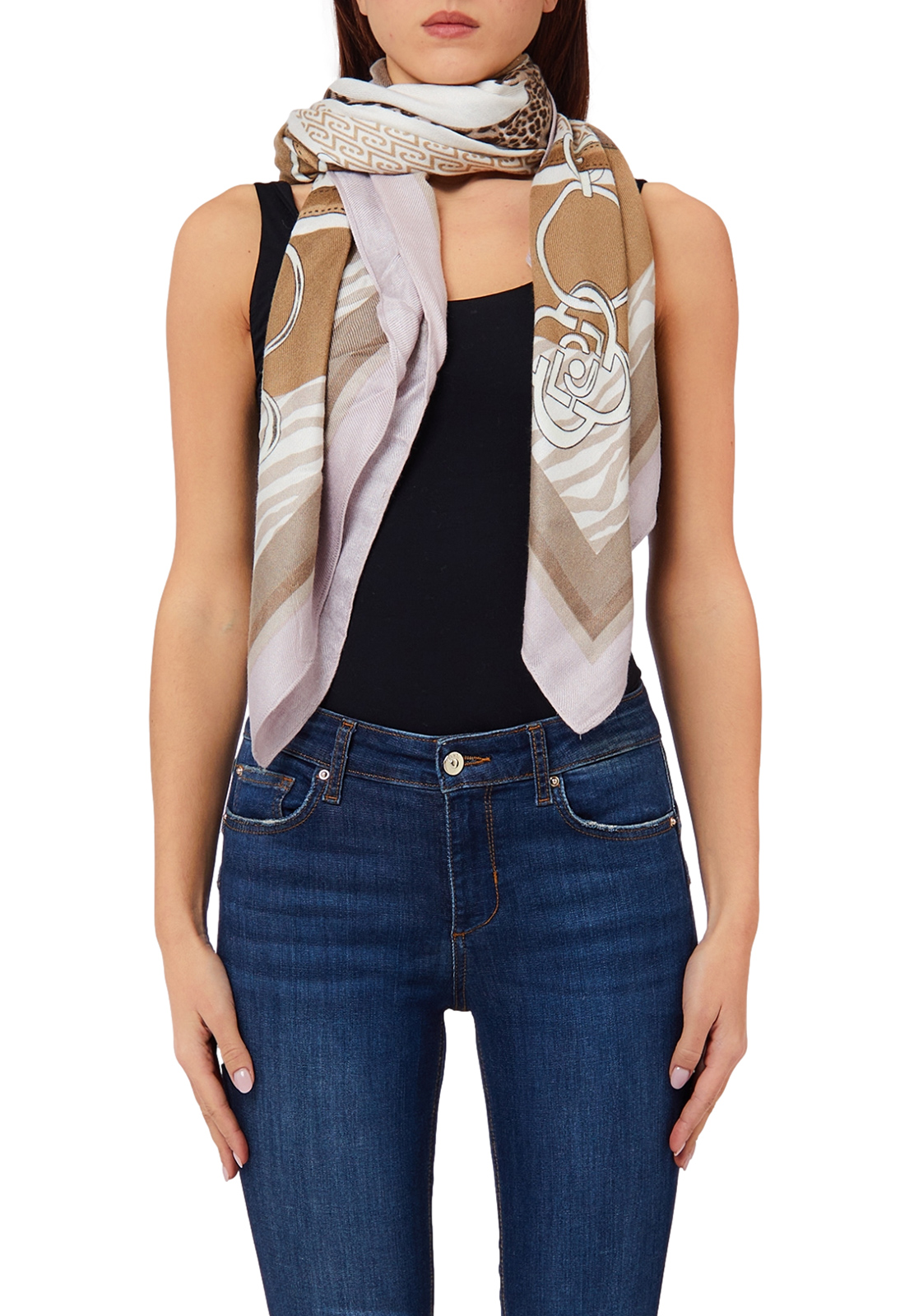 LIU JO FOULARD METAL MIX ANIMALIER
