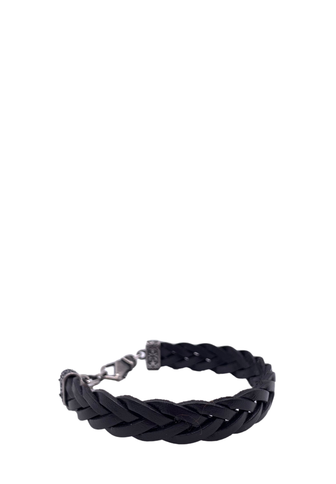 MANCINO BRACCIALE TRECCIA PELLE