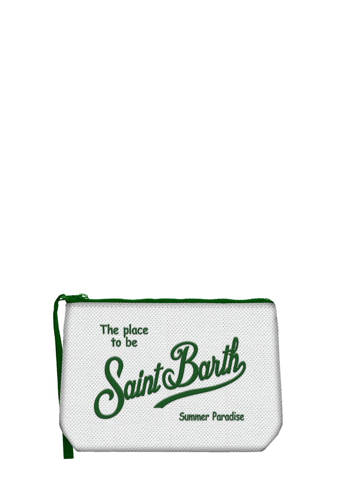 SAINT BARTH POCHETTE ALINE IN PIQUET CON PROFILI A CONTRASTO
