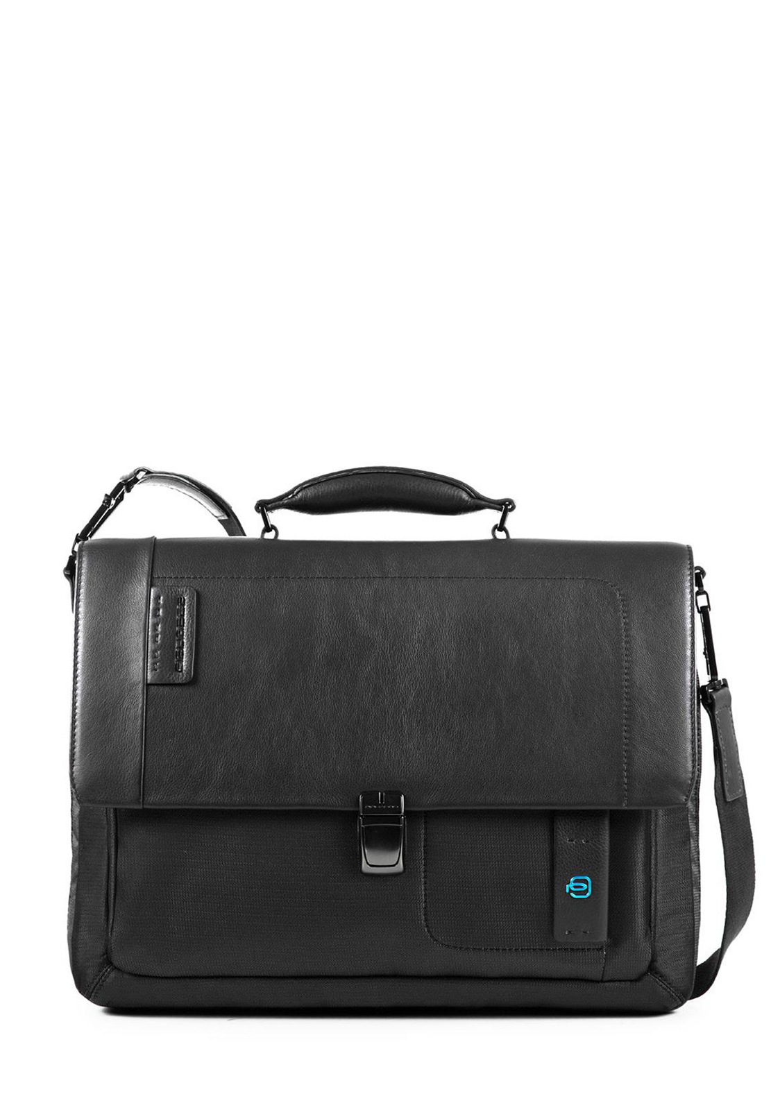 PIQUADRO CARTELLA CON PATTA IN PELLE E TESSUTO P16