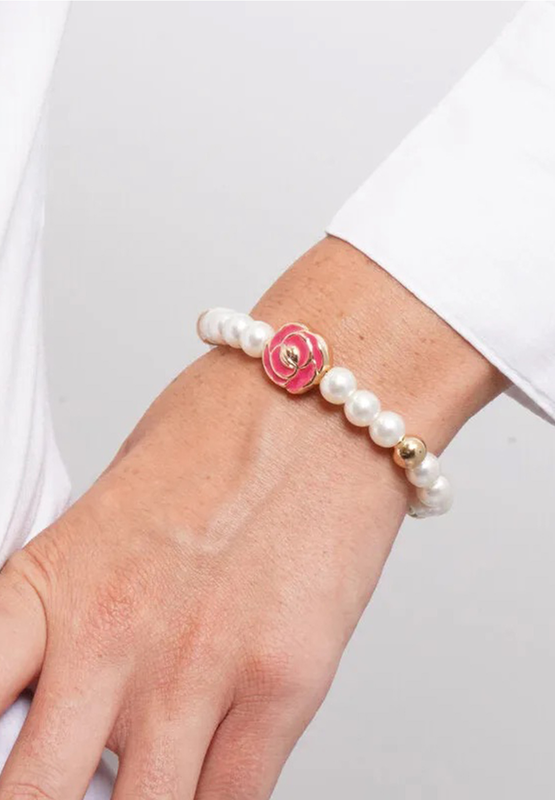 AMO CAPRI BRACCIALE PERLE E FIORI