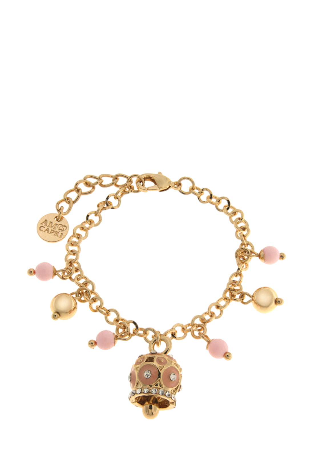 AMO CAPRI BRACCIALE CAMPANA CERCHI E SFERE PENDENTI