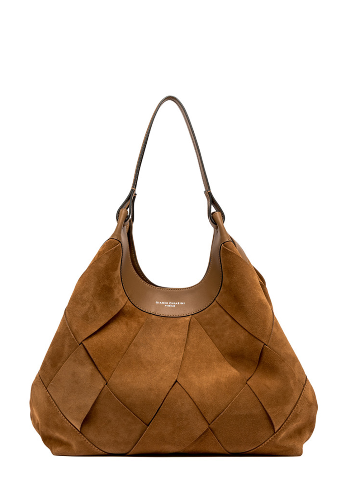 GIANNI CHIARINI BORSA INTRECCIATA IN CAMOSCIO DUA