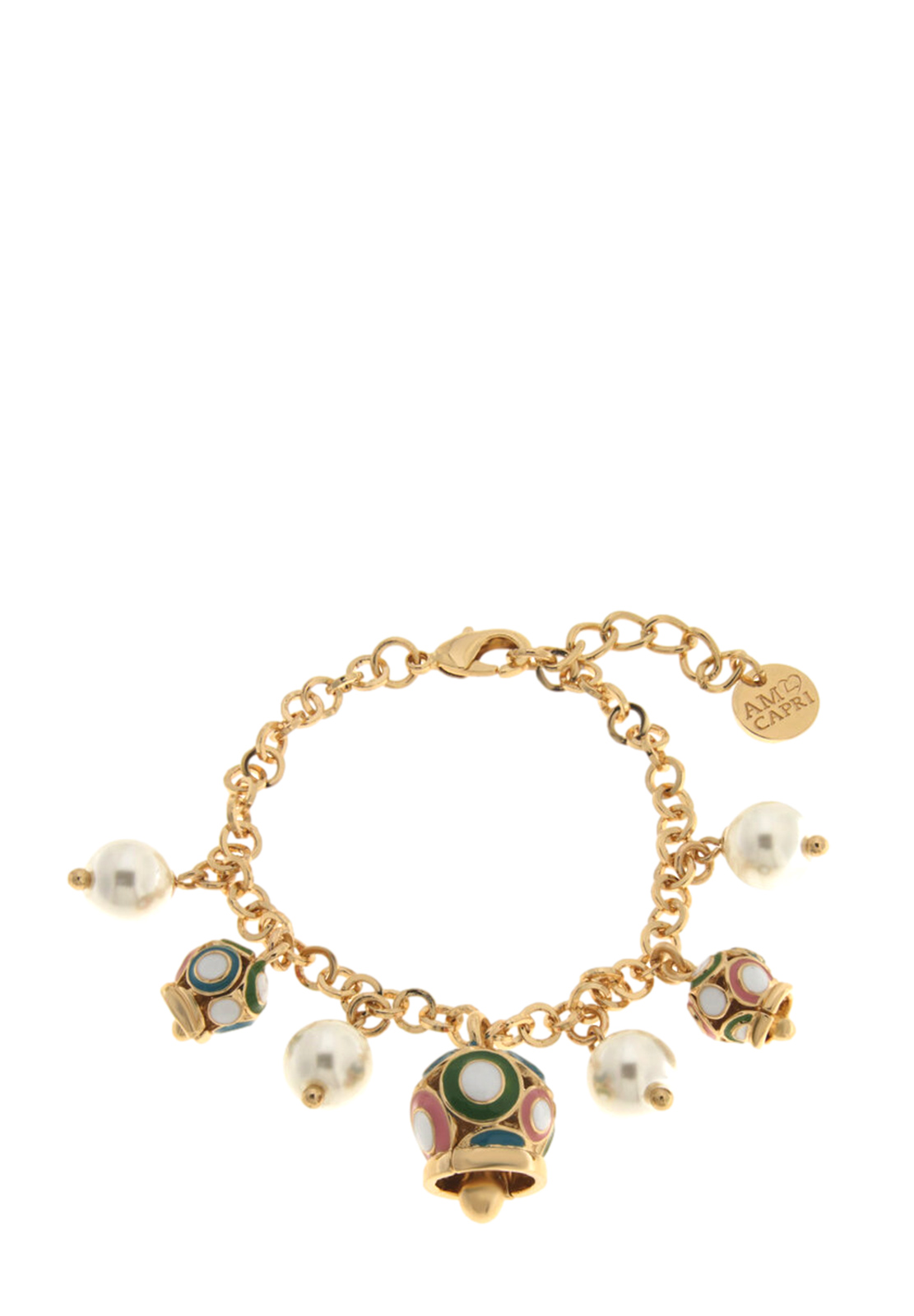 AMO CAPRI BRACCIALE CAMPANE E SFERE PENDENTI