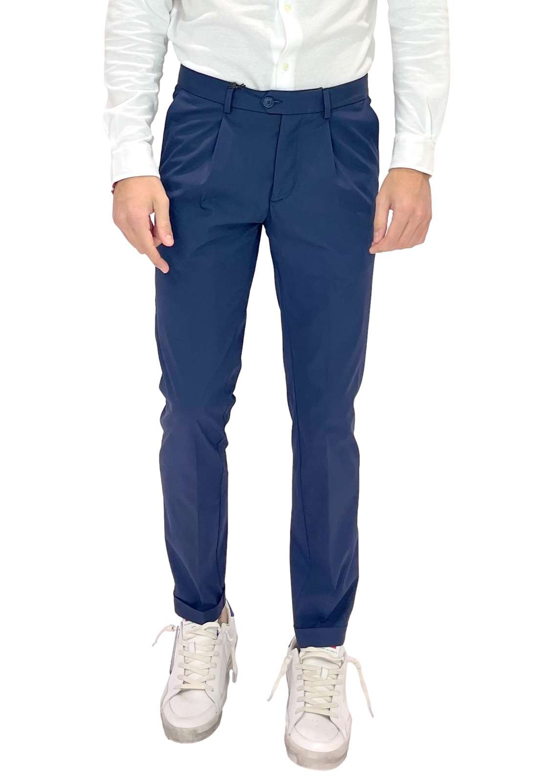 BONHEUR PANTALONI NAGOYA UNA PENCE CON RISVOLTO