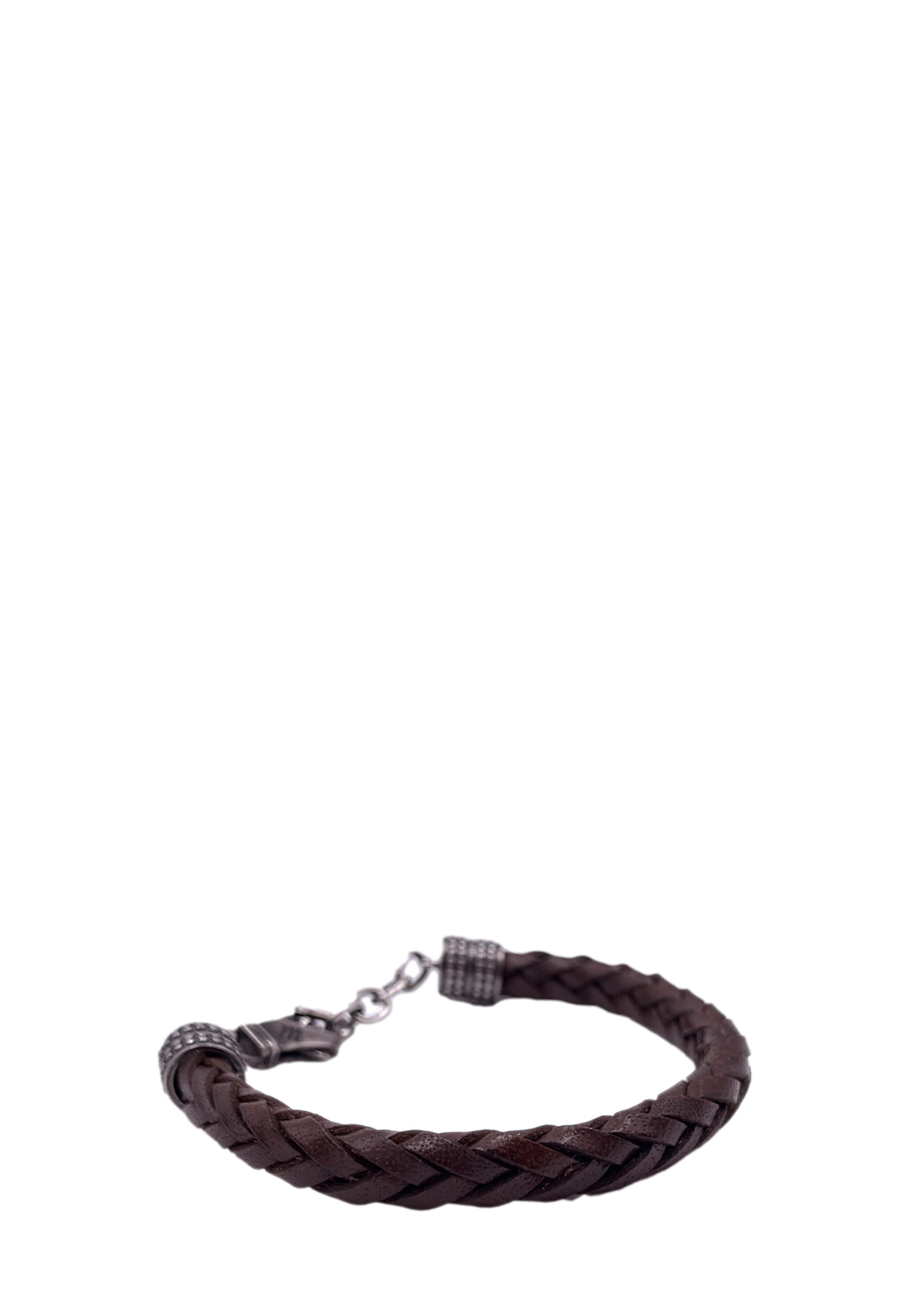 MANCINO BRACCIALE TRECCIA PELLE