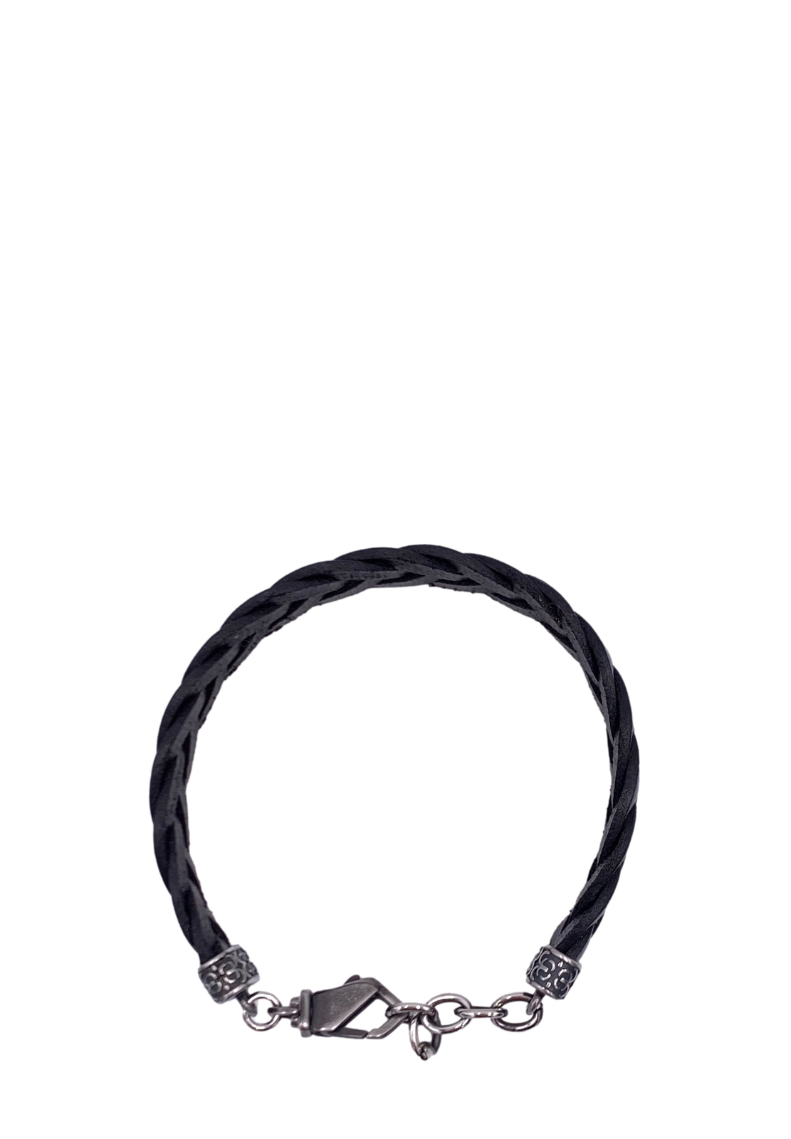 MANCINO BRACCIALE TRECCIA PELLE
