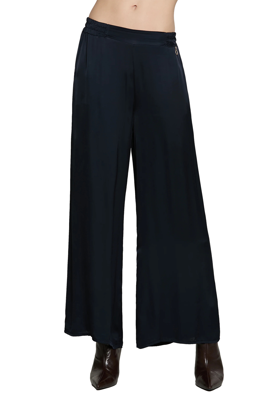RELISH PANTALONE STOKER PALAZZO A VITA ALTA CON ELASTICO