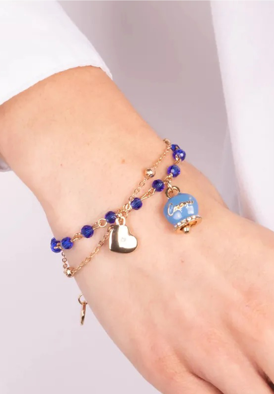 AMO CAPRI BRACCIALE 2 FILI CAMPANA BLU