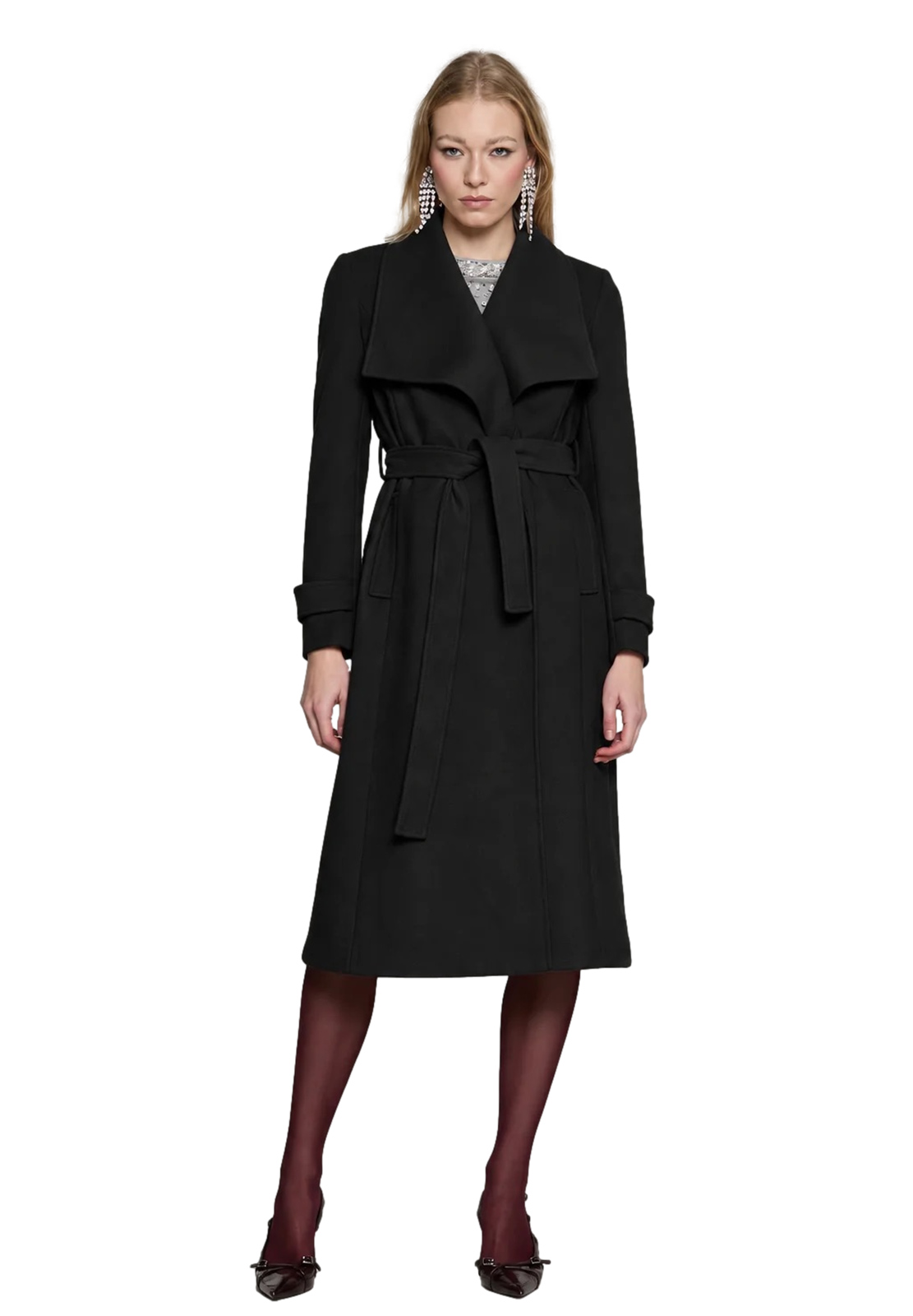 RELISH CAPPOTTO RIMMOS LUNGO CON CINTURA