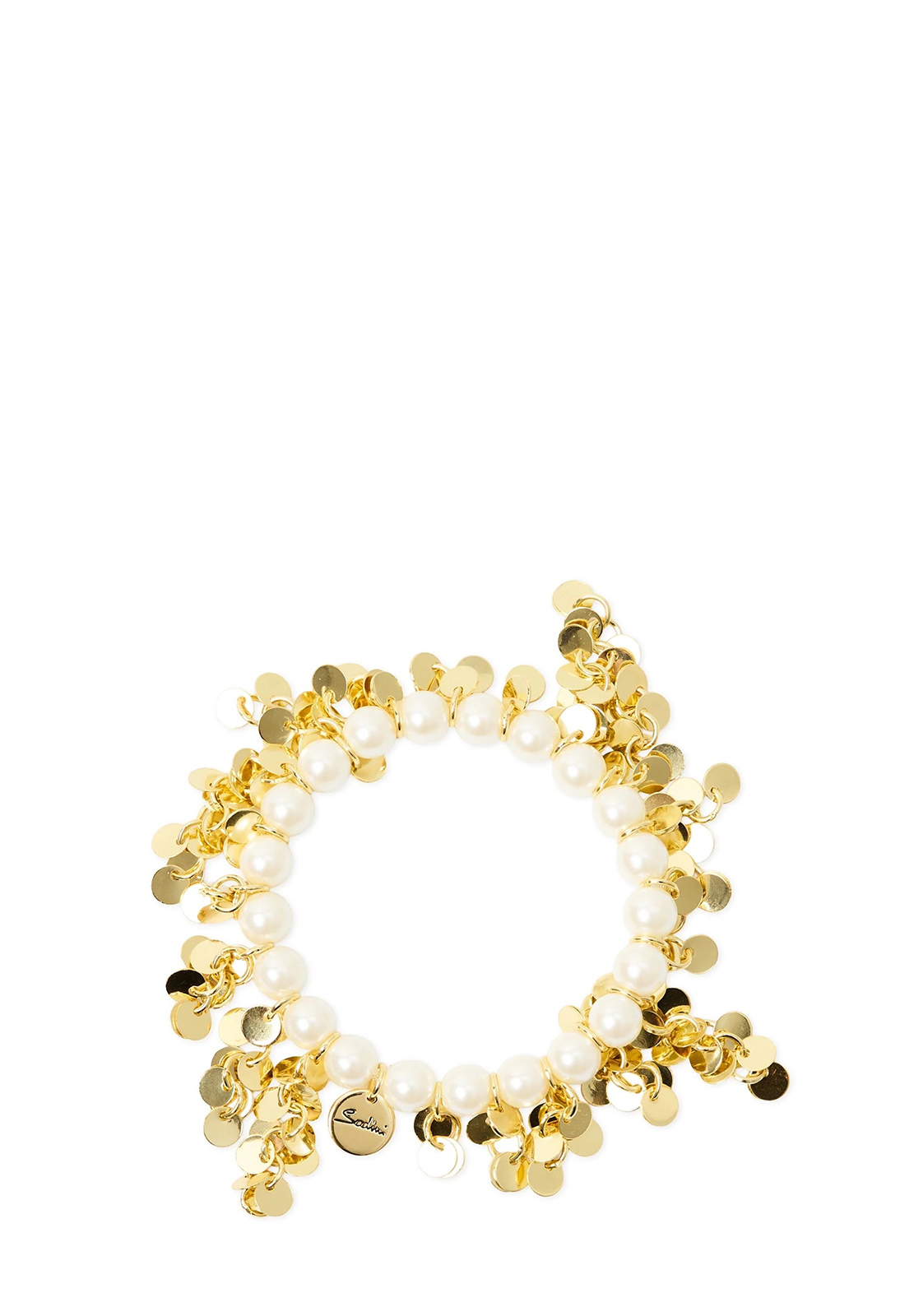 SODINI BRACCIALE ELASTICO PERLE E PAILLETTES EVE