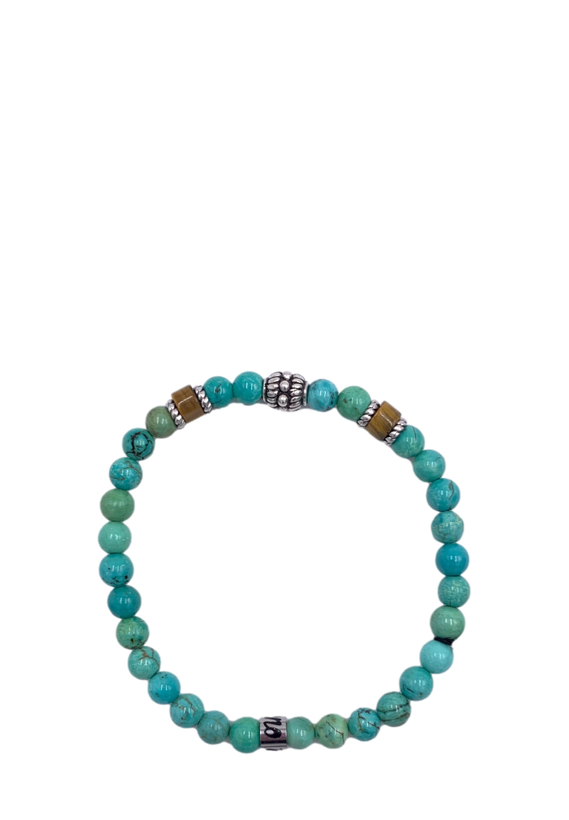 MANCINO BRACCIALE ELASTICO CON PIETRE NATURALI 6MM