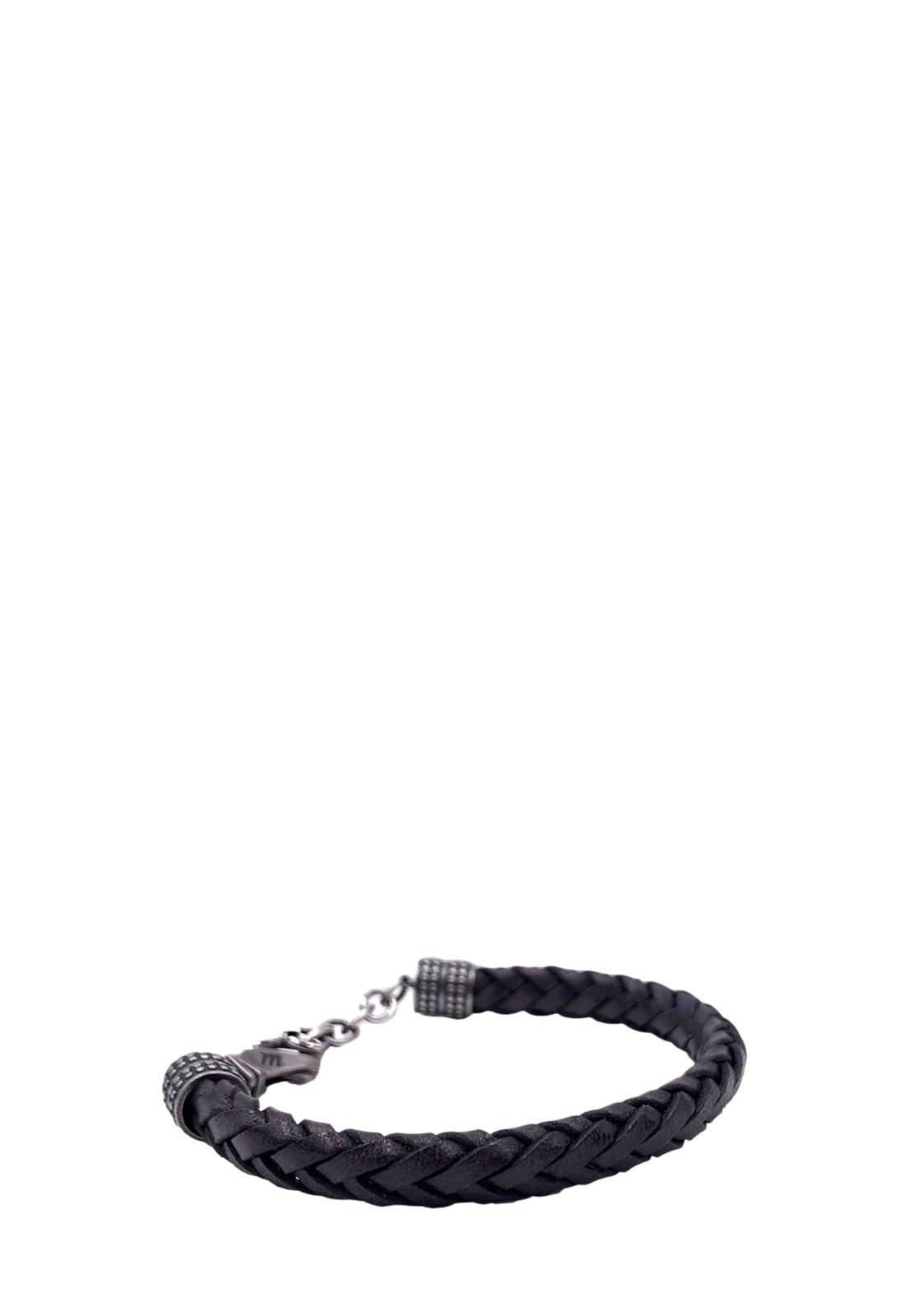 MANCINO BRACCIALE TRECCIA PELLE