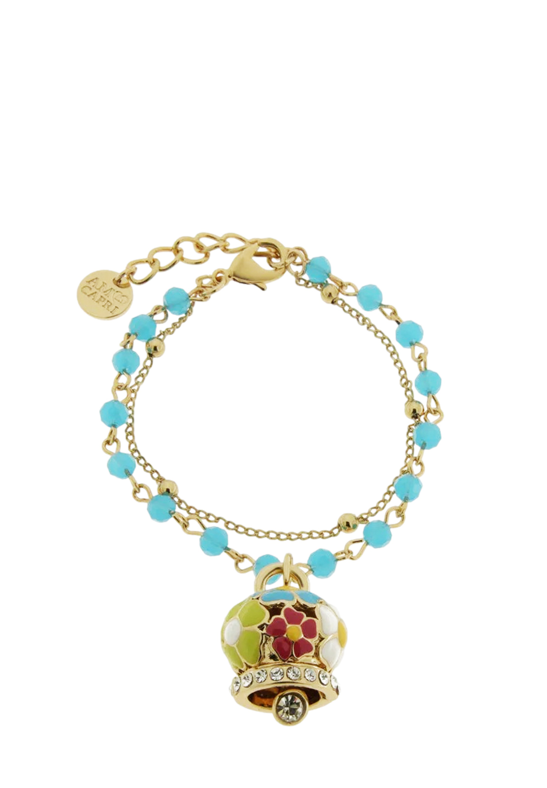 AMO CAPRI BRACCIALE MULTIFILO AZZURRO CAMPANA FIORI